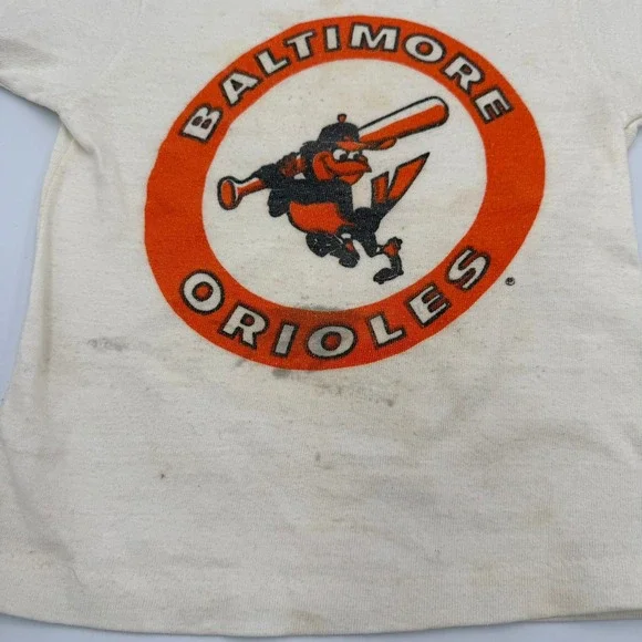 VTG 70-80s Baltimore Orioles T-Shirt Youth XS| MLB, Cartoon Mascot | STAINED - Picture 4 of 11